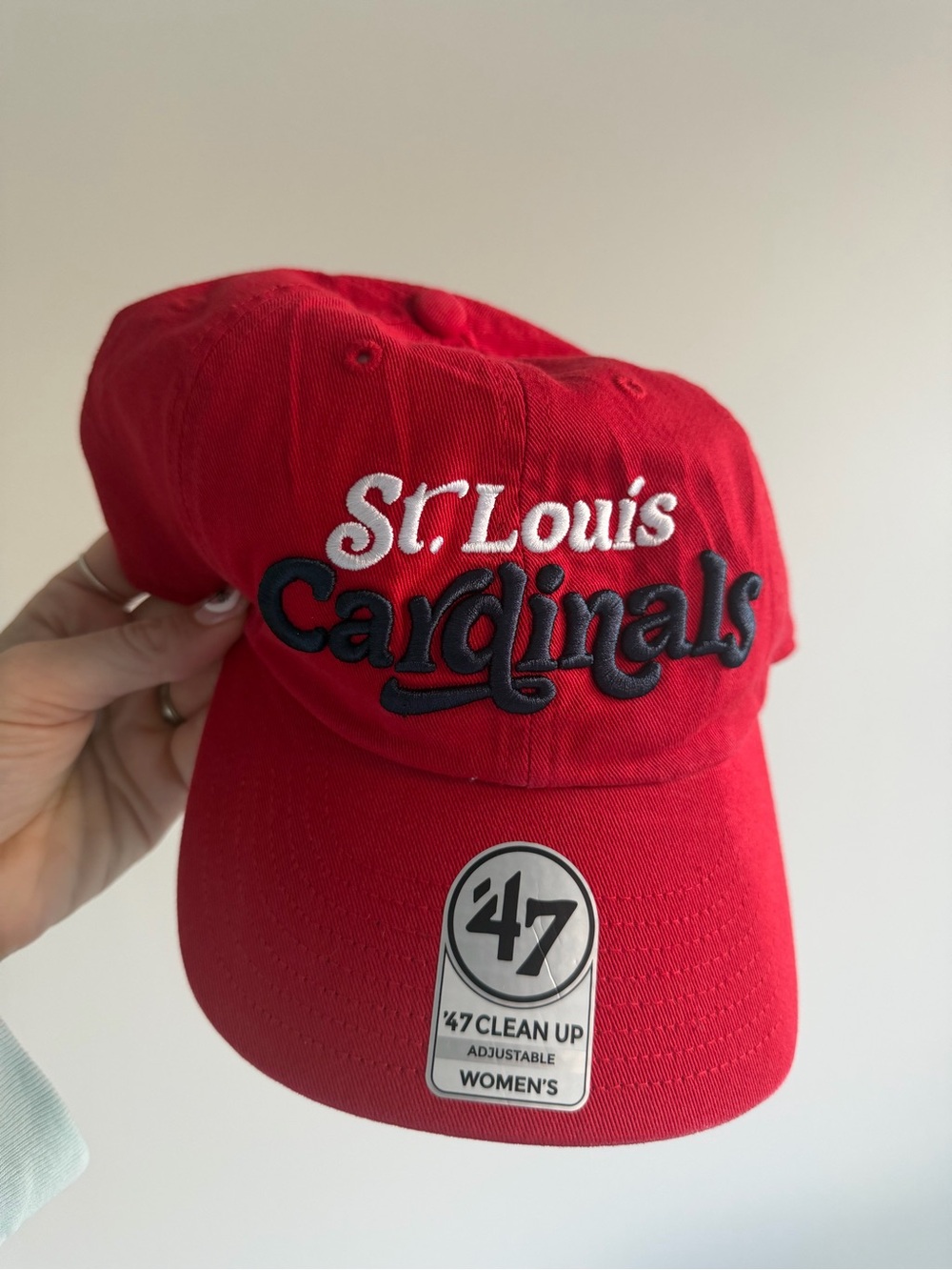 NWT ‘47 St. Louis Cardinals Women’s Clean Up Adjustable Hat Red MLB